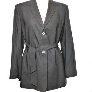 Burberry Vintage Black Wool Blend Coat /Jacket Size 48/ US Size 16